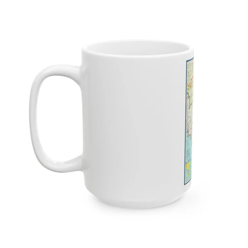 Asia - Viet Nam, Cambodia, Laos (1965) (Map) White Coffee Mug-Go Mug Yourself