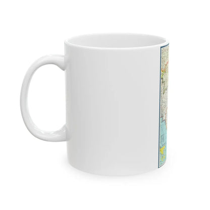 Asia - Viet Nam, Cambodia, Laos (1965) (Map) White Coffee Mug-Go Mug Yourself