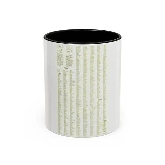 Asia - Viet Nam, Cambodia, Laos--Index (1965) (Map) Accent Coffee Mug 11oz Black - Go Mug Yourself