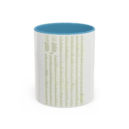 Asia - Viet Nam, Cambodia, Laos--Index (1965) (Map) Accent Coffee Mug 11oz Light Blue - Go Mug Yourself