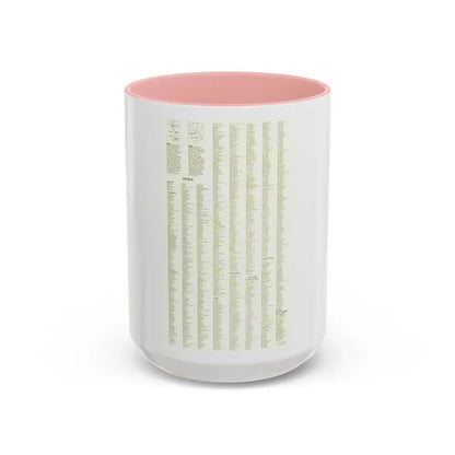Asia - Viet Nam, Cambodia, Laos--Index (1965) (Map) Accent Coffee Mug 15oz Pink - Go Mug Yourself