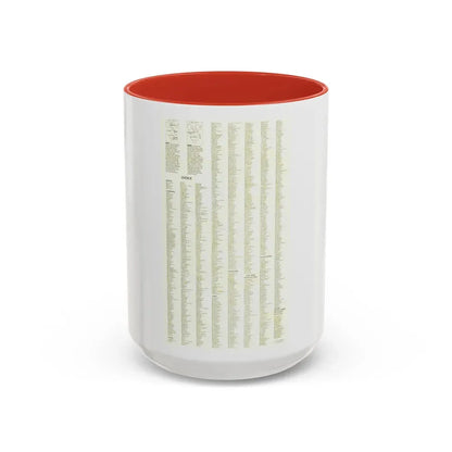 Asia - Viet Nam, Cambodia, Laos--Index (1965) (Map) Accent Coffee Mug 15oz Red - Go Mug Yourself