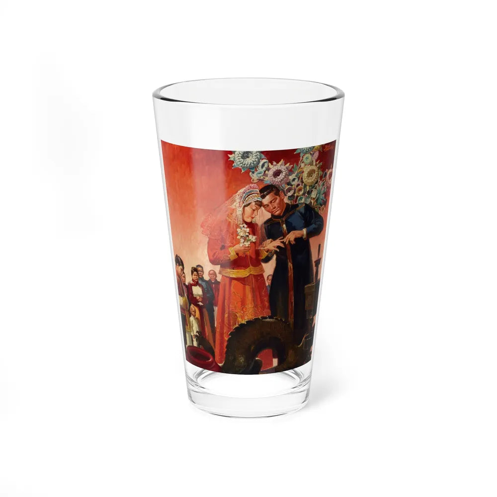 Asian Wedding (Magazine Illustration) Pint Glass 16oz-16oz-Go Mug Yourself