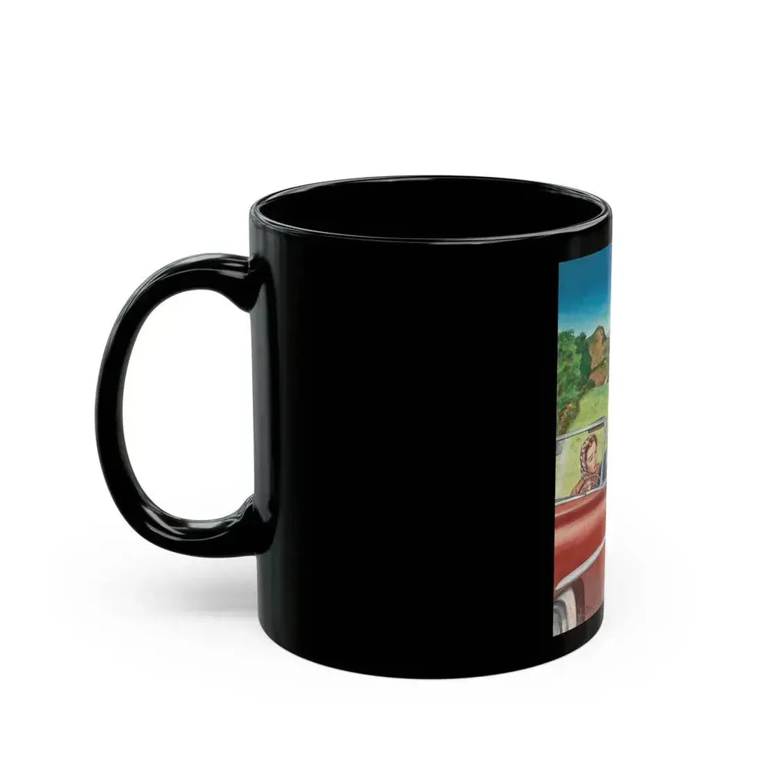 Asking for Directions, The Saturday Evening Post cover, July 9, 1955 - Black Coffee Mug - Go Mug Yourself
