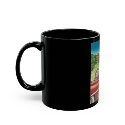 Asking for Directions, The Saturday Evening Post cover, July 9, 1955 - Black Coffee Mug - Go Mug Yourself