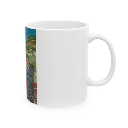 Asking for Directions, The Saturday Evening Post cover, July 9, 1955 - White Coffee Mug - Go Mug Yourself