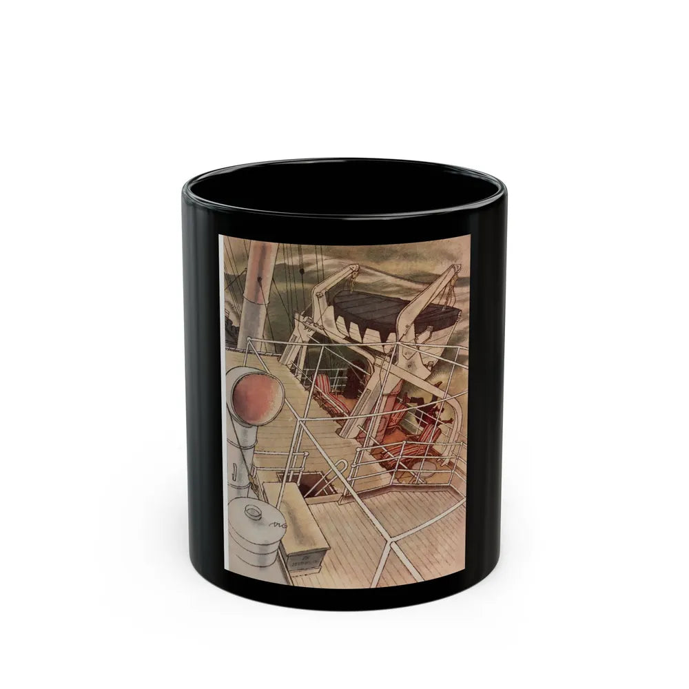 Asleep In The Deep (1), Cosmopolitan, February 1958 - Black Coffee Mug-11oz-Go Mug Yourself