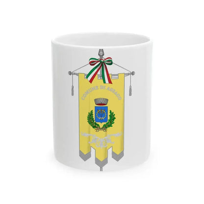 Assago-Gonfalone (Italy) White Coffee Mug 11oz - Go Mug Yourself