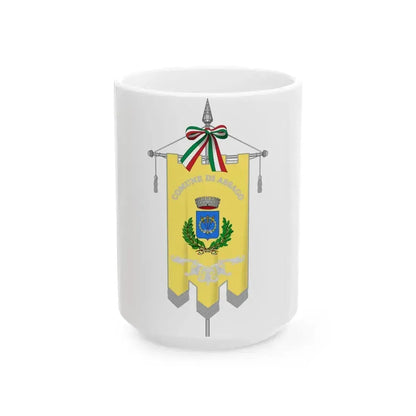 Assago-Gonfalone (Italy) White Coffee Mug 15oz - Go Mug Yourself