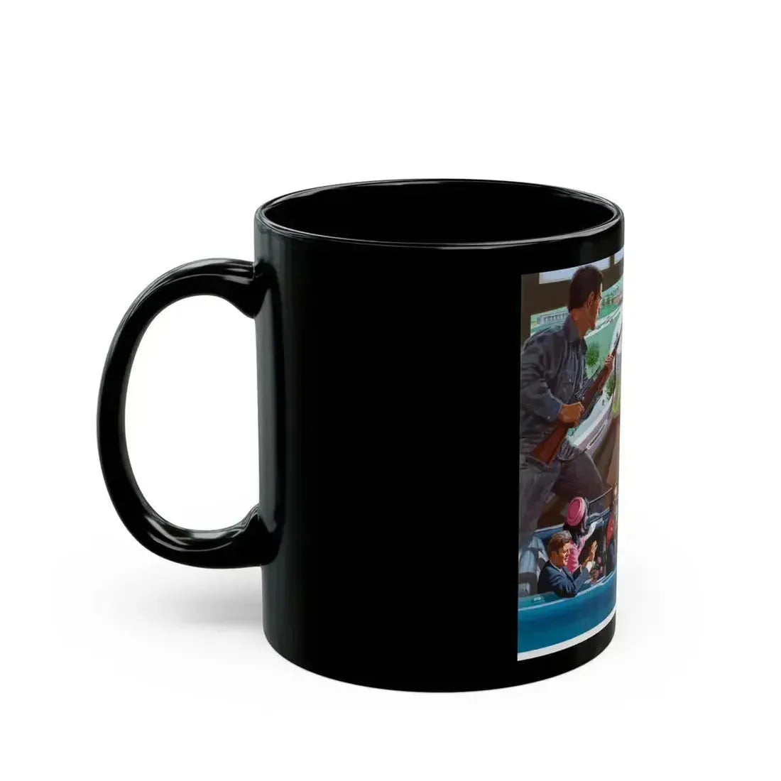 Assassination of John F. Kennedy, October 1980 - Black Coffee Mug - Go Mug Yourself