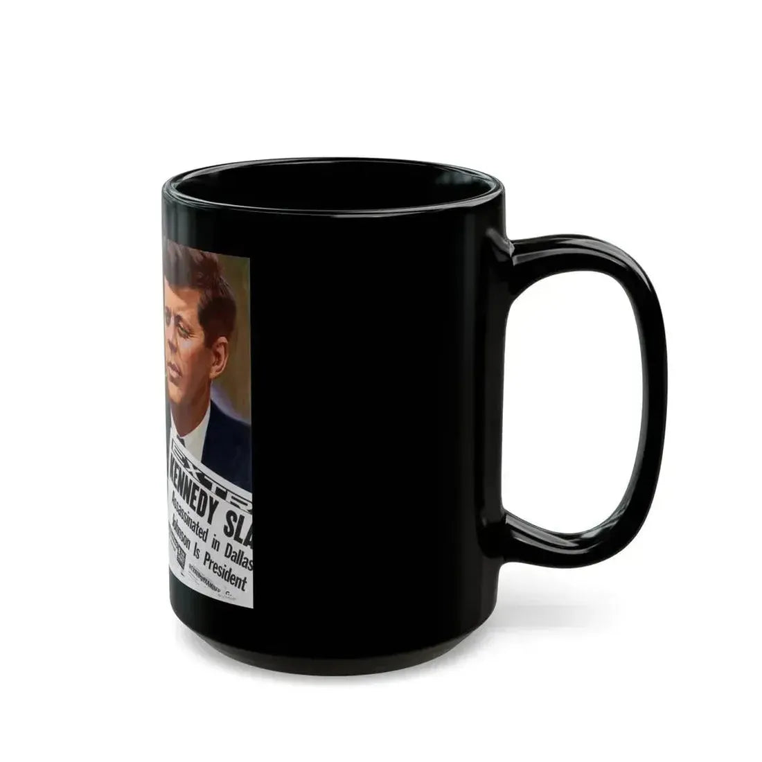 Assassination of John F. Kennedy, October 1980 - Black Coffee Mug - Go Mug Yourself