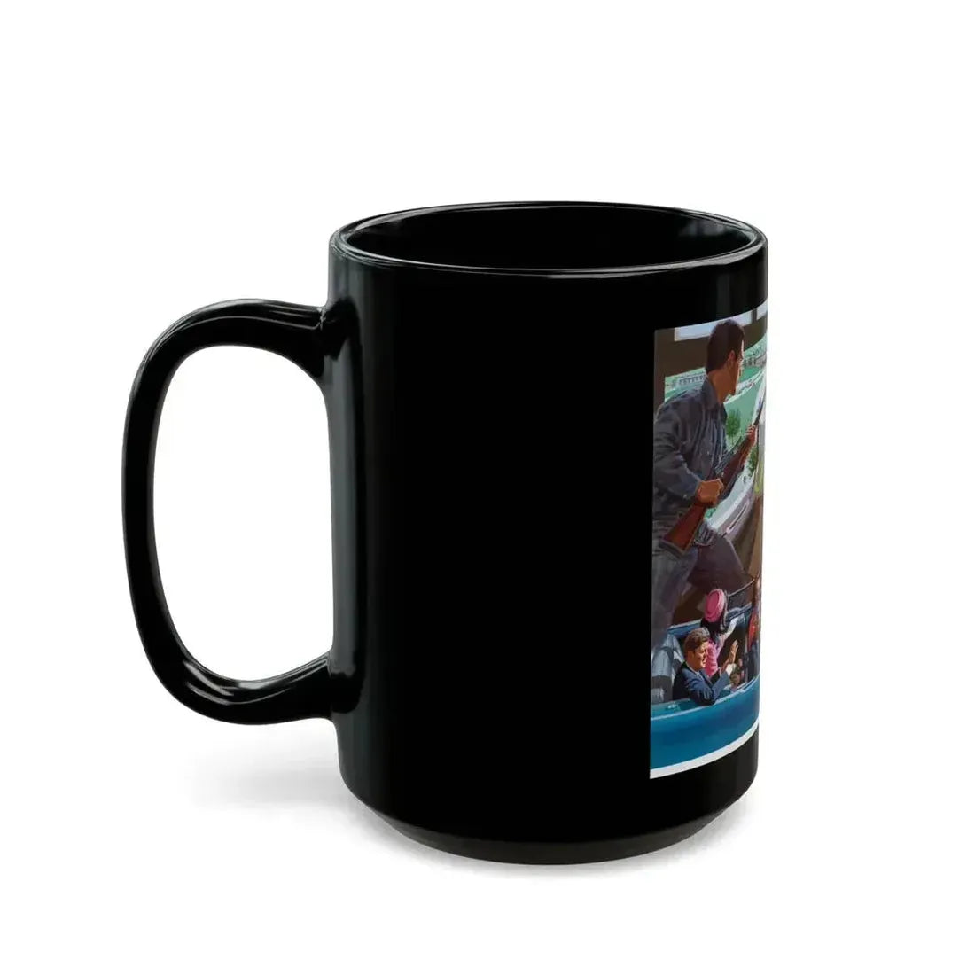 Assassination of John F. Kennedy, October 1980 - Black Coffee Mug - Go Mug Yourself