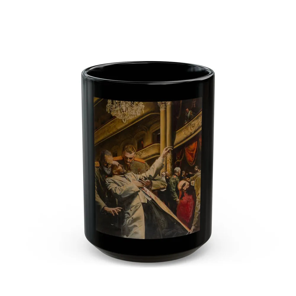 Assassination of Stolypin, Life Magazine, January 27, 1958 - Black Coffee Mug-15oz-Go Mug Yourself