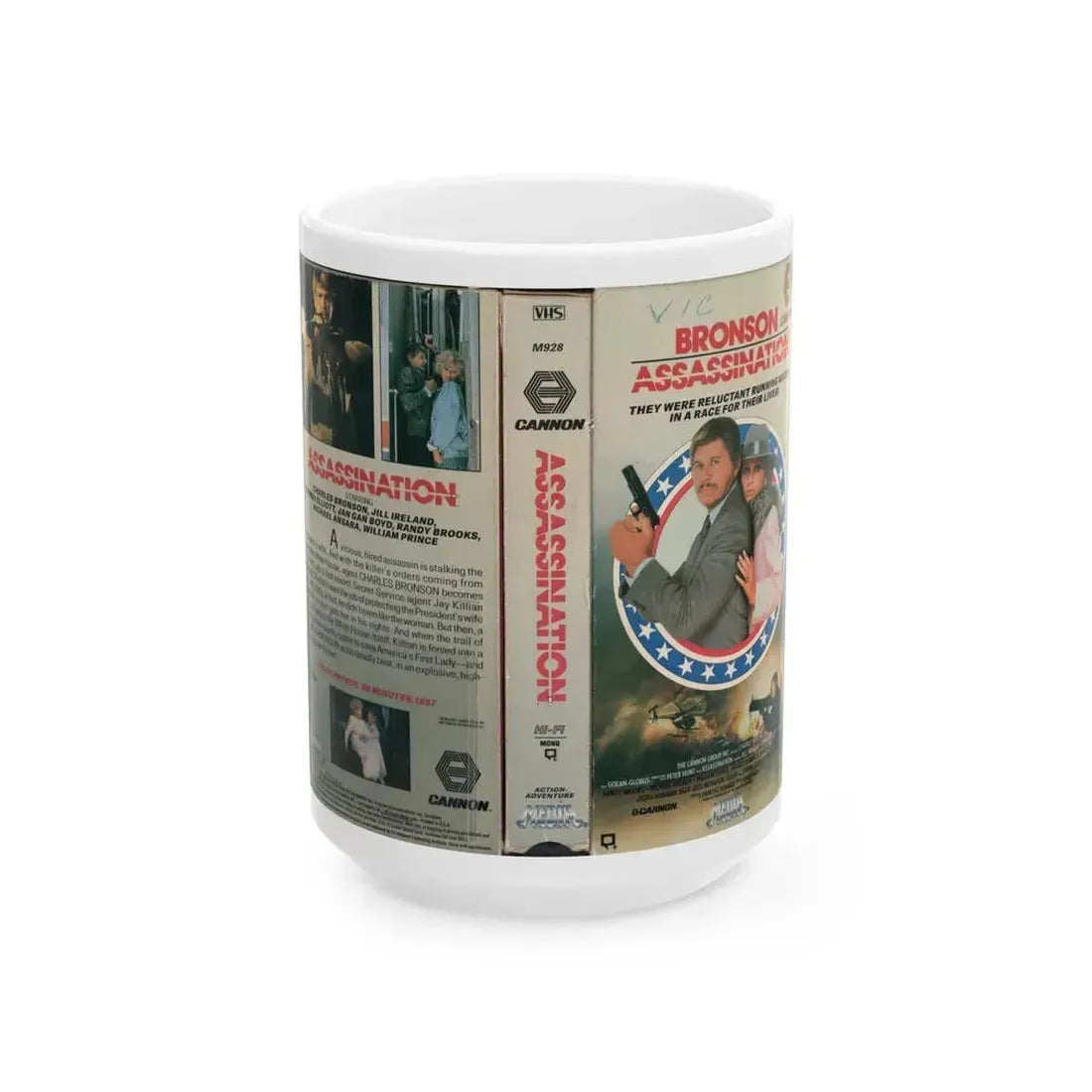ASSASSINATION (VHS COVER) - White Coffee Mug 15oz - Go Mug Yourself