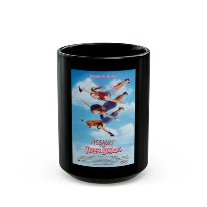ASSAULT OF THE KILLER BIMBOS 1988 Movie Poster - Black Coffee Mug 15oz - Go Mug Yourself