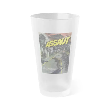 ASSAULT ON PRECINCT 13 (FRENCH) 1976 Movie Poster - Frosted Pint Glass 16oz Default Title - Go Mug Yourself