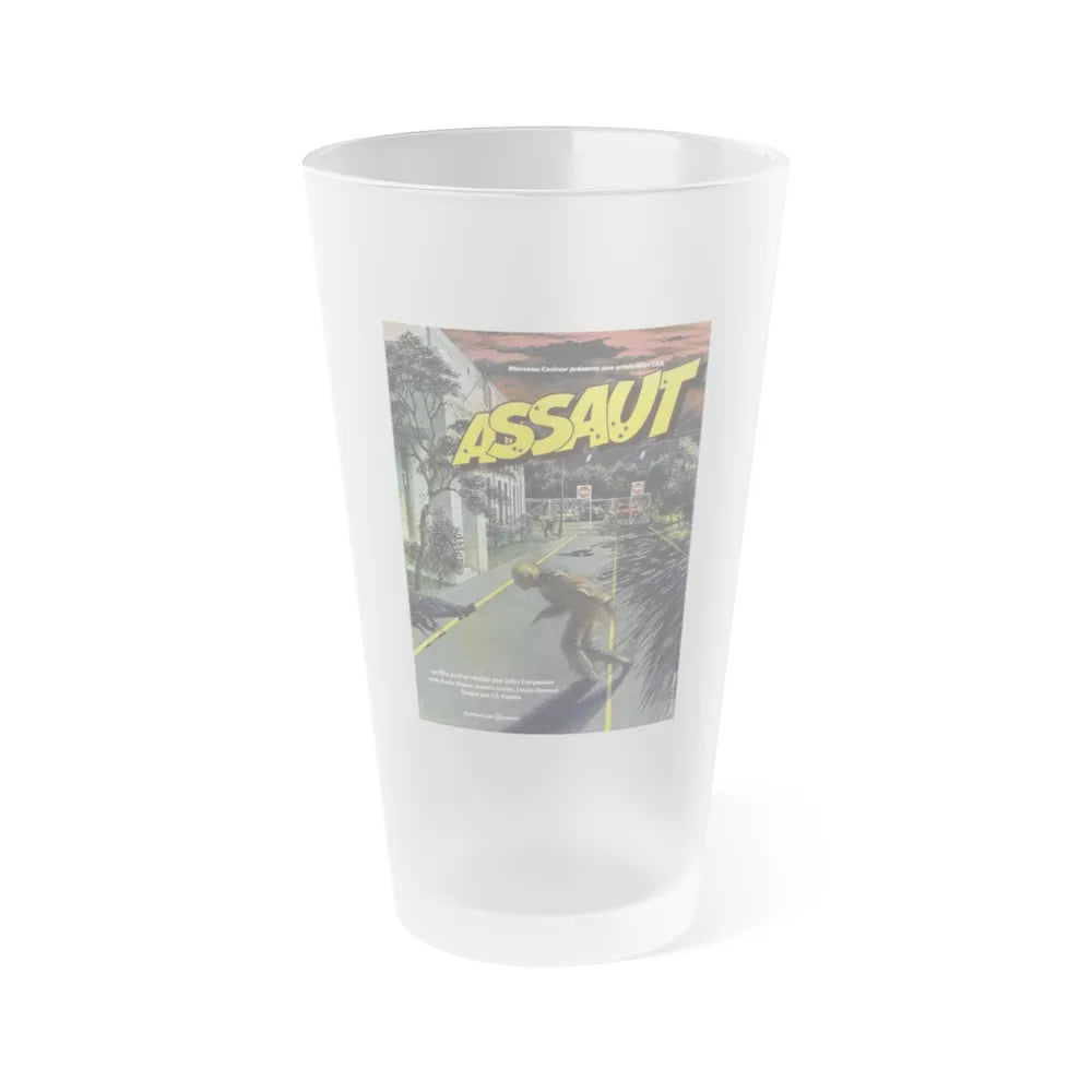 ASSAULT ON PRECINCT 13 (FRENCH) 1976 Movie Poster - Frosted Pint Glass 16oz-Go Mug Yourself