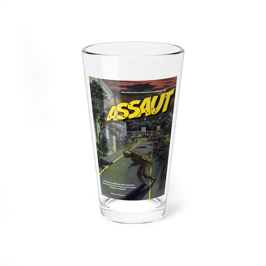 ASSAULT ON PRECINCT 13 (FRENCH) 1976 Movie Poster - Pint Glass 16oz-16oz-Go Mug Yourself