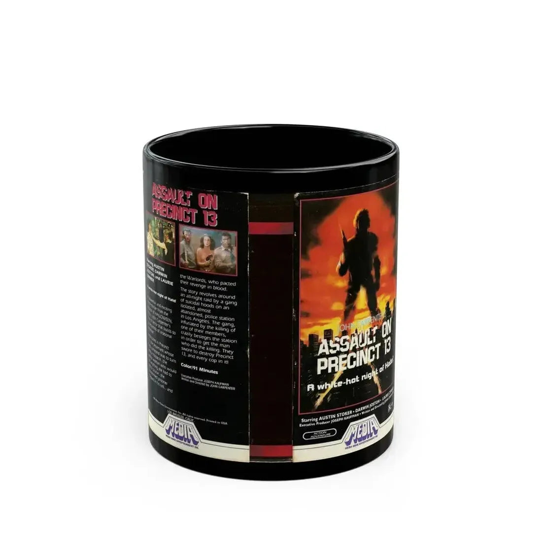 ASSAULT ON PRECINCT 13 (VHS COVER) - Black Coffee Mug 11oz - Go Mug Yourself