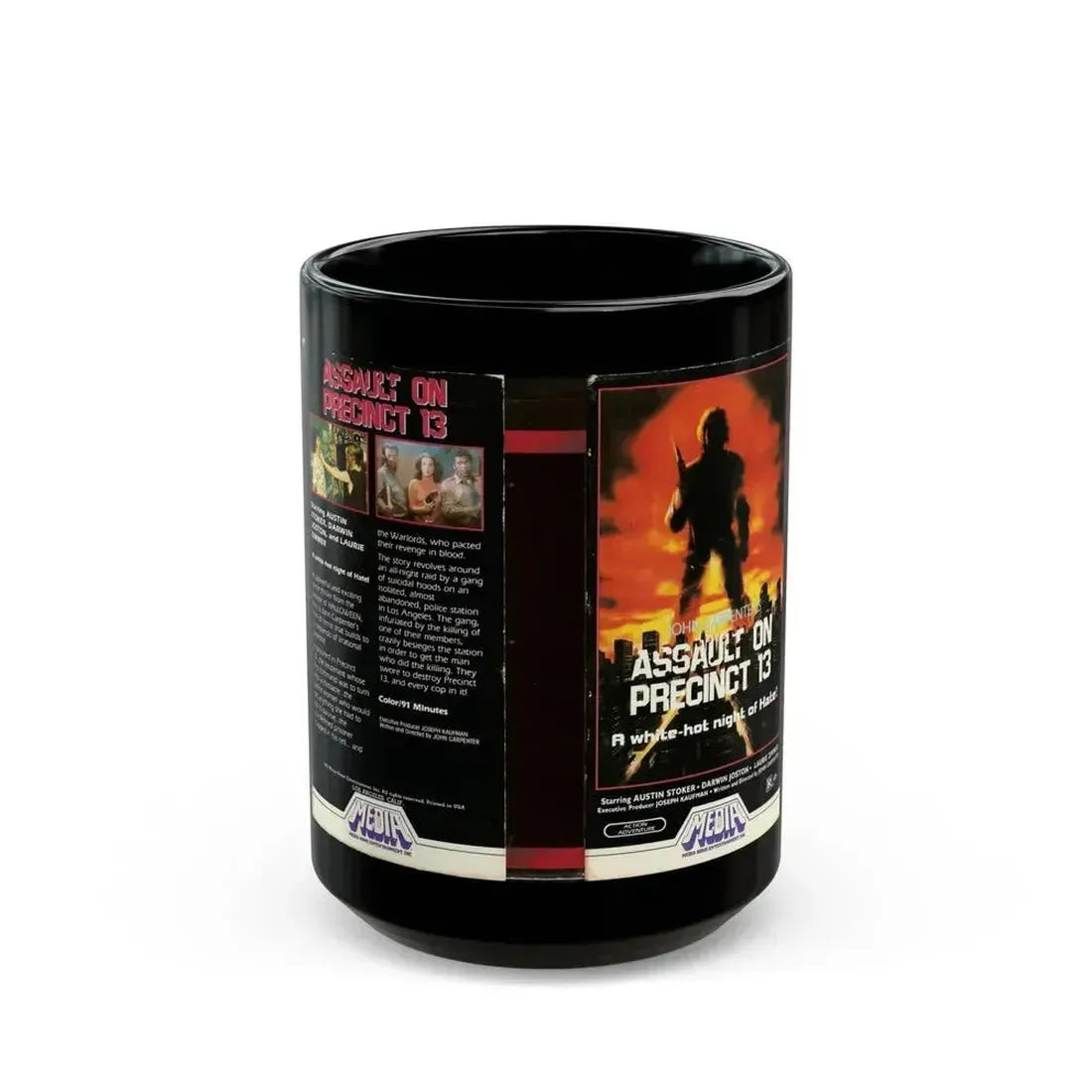 ASSAULT ON PRECINCT 13 (VHS COVER) - Black Coffee Mug 15oz - Go Mug Yourself