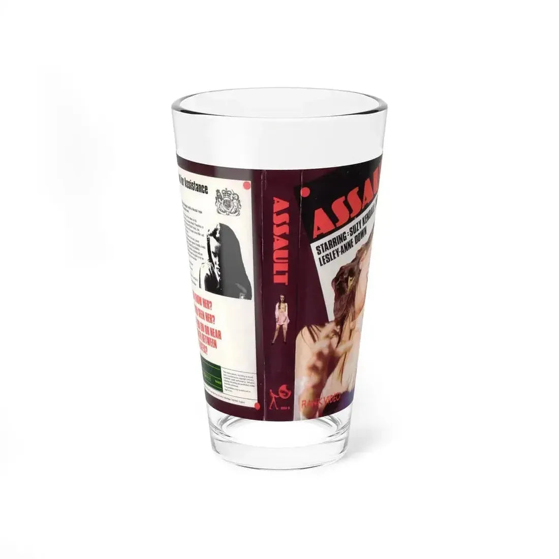 ASSAULT (VHS COVER) Pint Glass 16oz 16oz - Go Mug Yourself