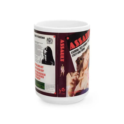 ASSAULT (VHS COVER) - White Coffee Mug 15oz - Go Mug Yourself