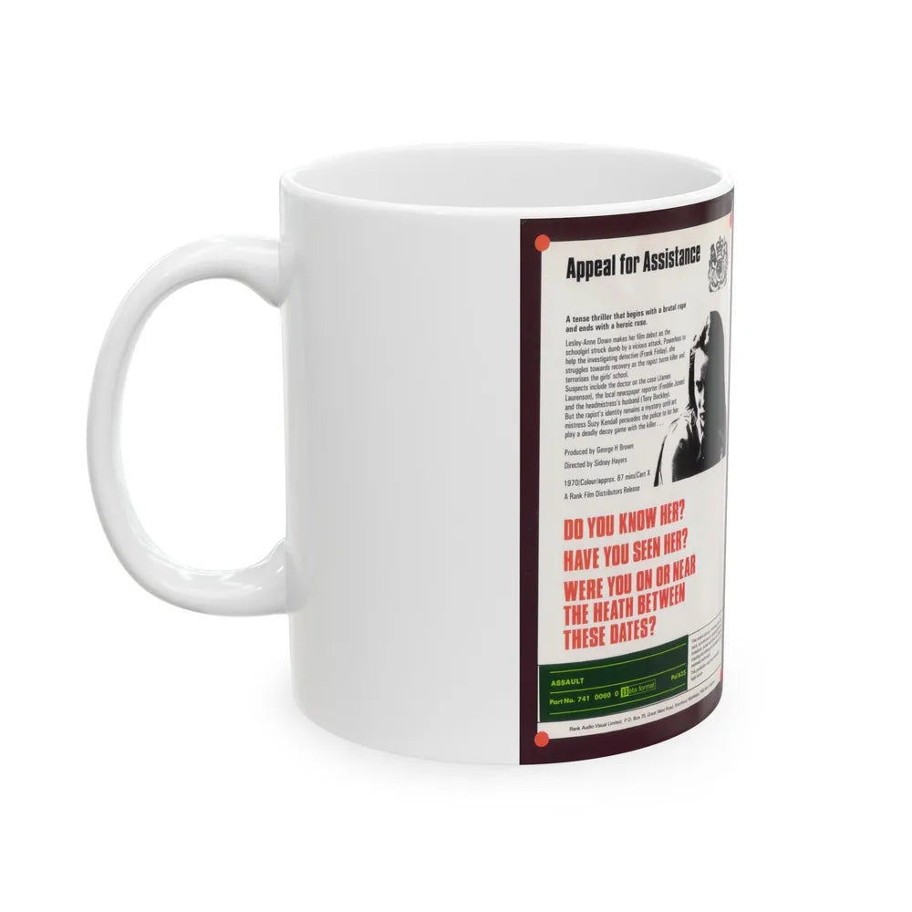 ASSAULT (VHS COVER) - White Coffee Mug-Go Mug Yourself