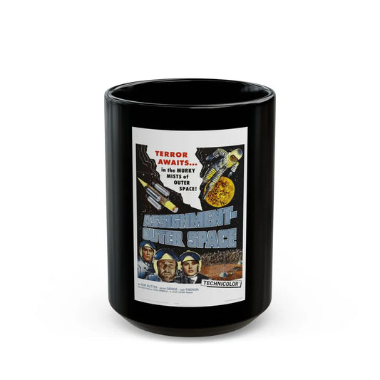 ASSIGNMENT OUTER SPACE 1960 Movie Poster - Black Coffee Mug-15oz-Go Mug Yourself