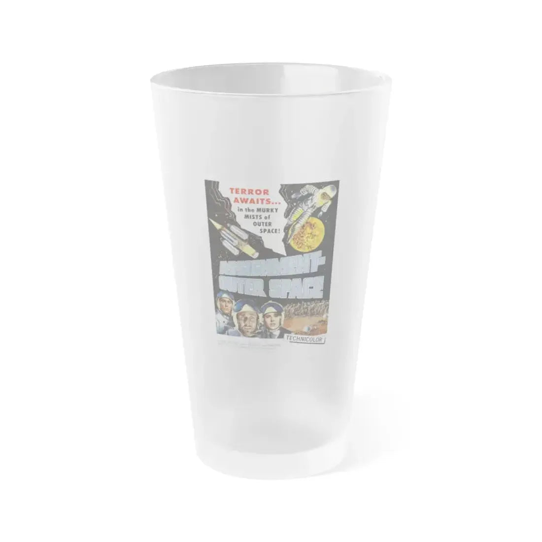 ASSIGNMENT OUTER SPACE 1960 Movie Poster - Frosted Pint Glass 16oz - Go Mug Yourself