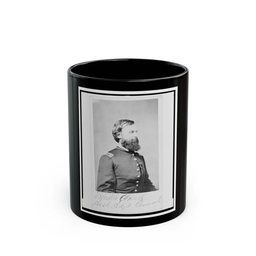 Assistant Adjunct General Temple Clark, Union Officer, Half-Length Portrait, Facing Right (U.S. Civil War) Black Coffee Mug-11oz-Go Mug Yourself