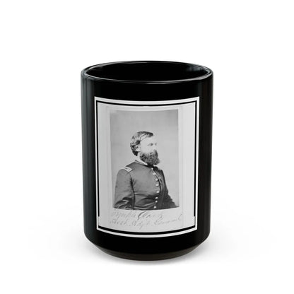 Assistant Adjunct General Temple Clark, Union Officer, Half-Length Portrait, Facing Right (U.S. Civil War) Black Coffee Mug-15oz-Go Mug Yourself