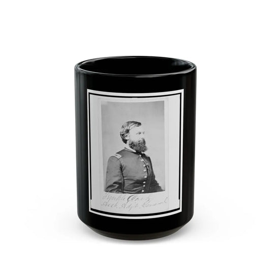 Assistant Adjunct General Temple Clark, Union Officer, Half-Length Portrait, Facing Right (U.S. Civil War) Black Coffee Mug-15oz-Go Mug Yourself