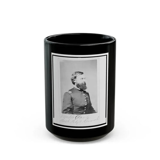 Assistant Adjunct General Temple Clark, Union Officer, Half-Length Portrait, Facing Right (U.S. Civil War) Black Coffee Mug 15oz - Go Mug Yourself