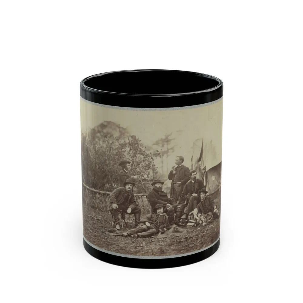 Assistant Engineers At Headquarters Army Of Potomac, Brandy Station, Va., January, 1864 (U.S. Civil War) Black Coffee Mug-11oz-Go Mug Yourself