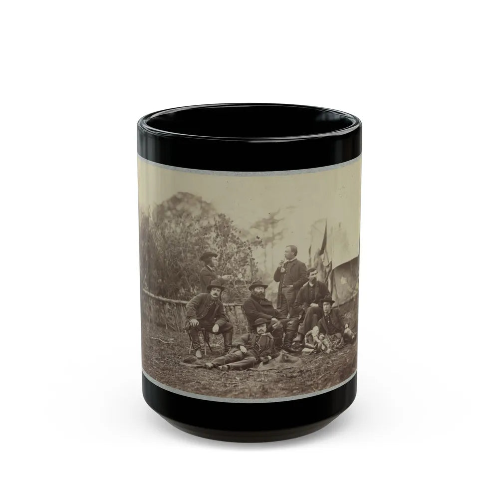 Assistant Engineers At Headquarters Army Of Potomac, Brandy Station, Va., January, 1864 (U.S. Civil War) Black Coffee Mug-15oz-Go Mug Yourself