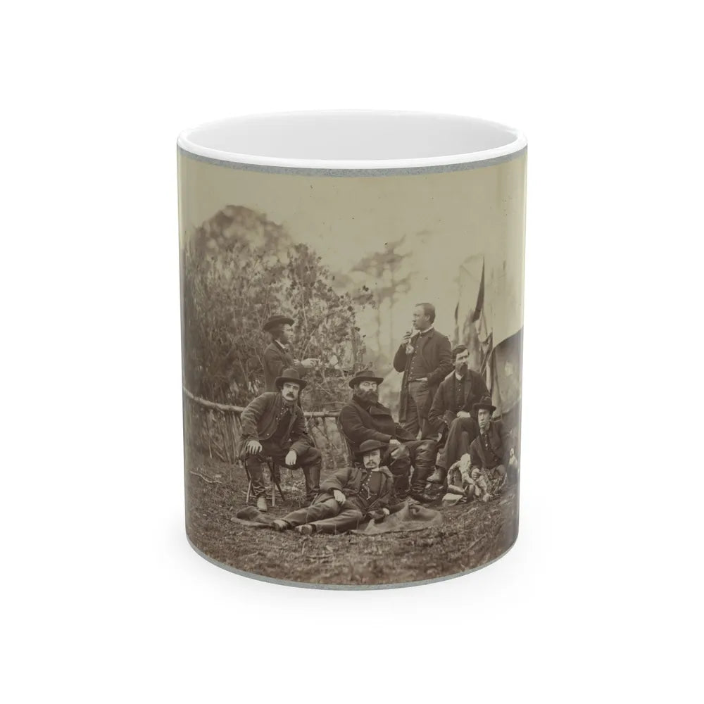 Assistant Engineers At Headquarters Army Of Potomac, Brandy Station, Va., January, 1864 (U.S. Civil War) White Coffee Mug-11oz-Go Mug Yourself