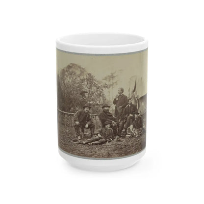 Assistant Engineers At Headquarters Army Of Potomac, Brandy Station, Va., January, 1864 (U.S. Civil War) White Coffee Mug-15oz-Go Mug Yourself