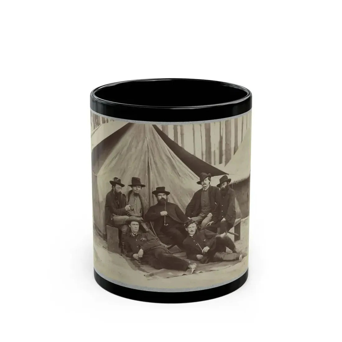 Assistant Engineers At Headquarters Army Of Potomac, November, 1864 (U.S. Civil War) Black Coffee Mug 11oz - Go Mug Yourself