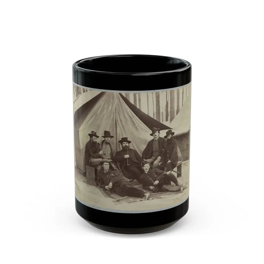 Assistant Engineers At Headquarters Army Of Potomac, November, 1864 (U.S. Civil War) Black Coffee Mug 15oz - Go Mug Yourself