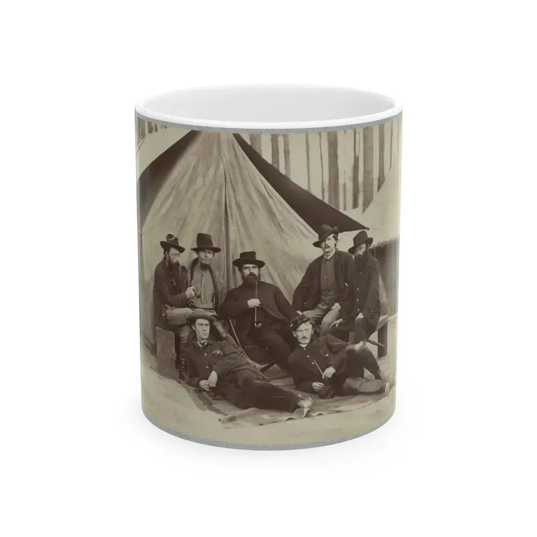 Assistant Engineers At Headquarters Army Of Potomac, November, 1864 (U.S. Civil War) White Coffee Mug 11oz - Go Mug Yourself