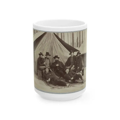 Assistant Engineers At Headquarters Army Of Potomac, November, 1864 (U.S. Civil War) White Coffee Mug 15oz - Go Mug Yourself