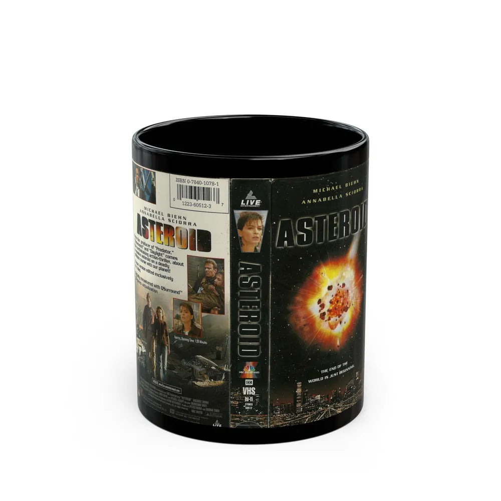 ASTEROID LIVE ENTERTAINMENT (VHS COVER) - Black Coffee Mug-11oz-Go Mug Yourself