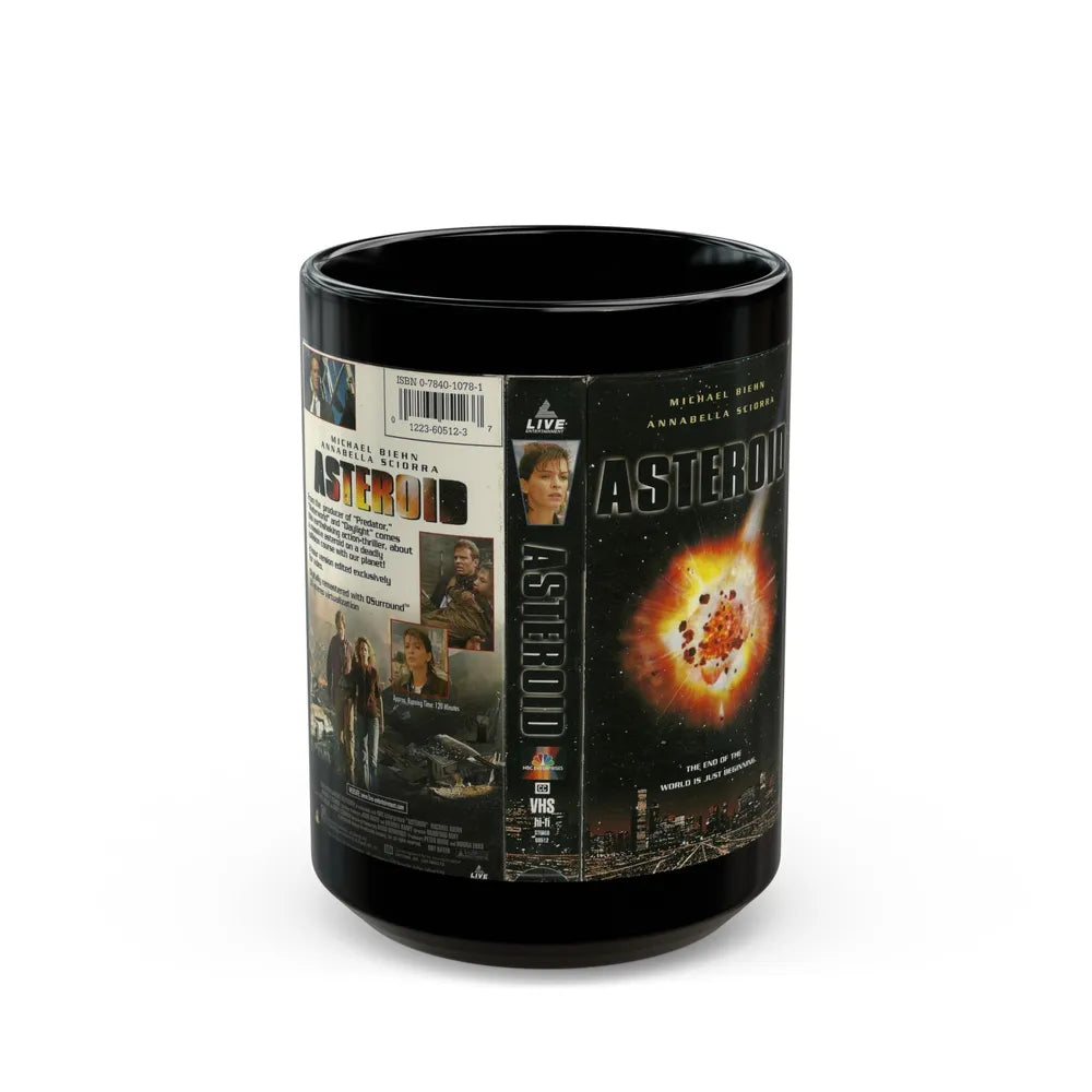 ASTEROID LIVE ENTERTAINMENT (VHS COVER) - Black Coffee Mug-15oz-Go Mug Yourself