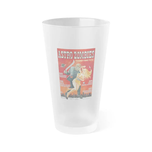 ASTRO ZOMBIES 1968 Movie Poster - Frosted Pint Glass 16oz Default Title - Go Mug Yourself