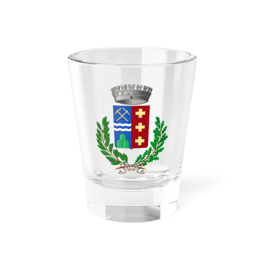 Asuni-Stemma (Italy) (Coat of Arms) Shot Glass 1.5oz 1.5oz - Go Mug Yourself