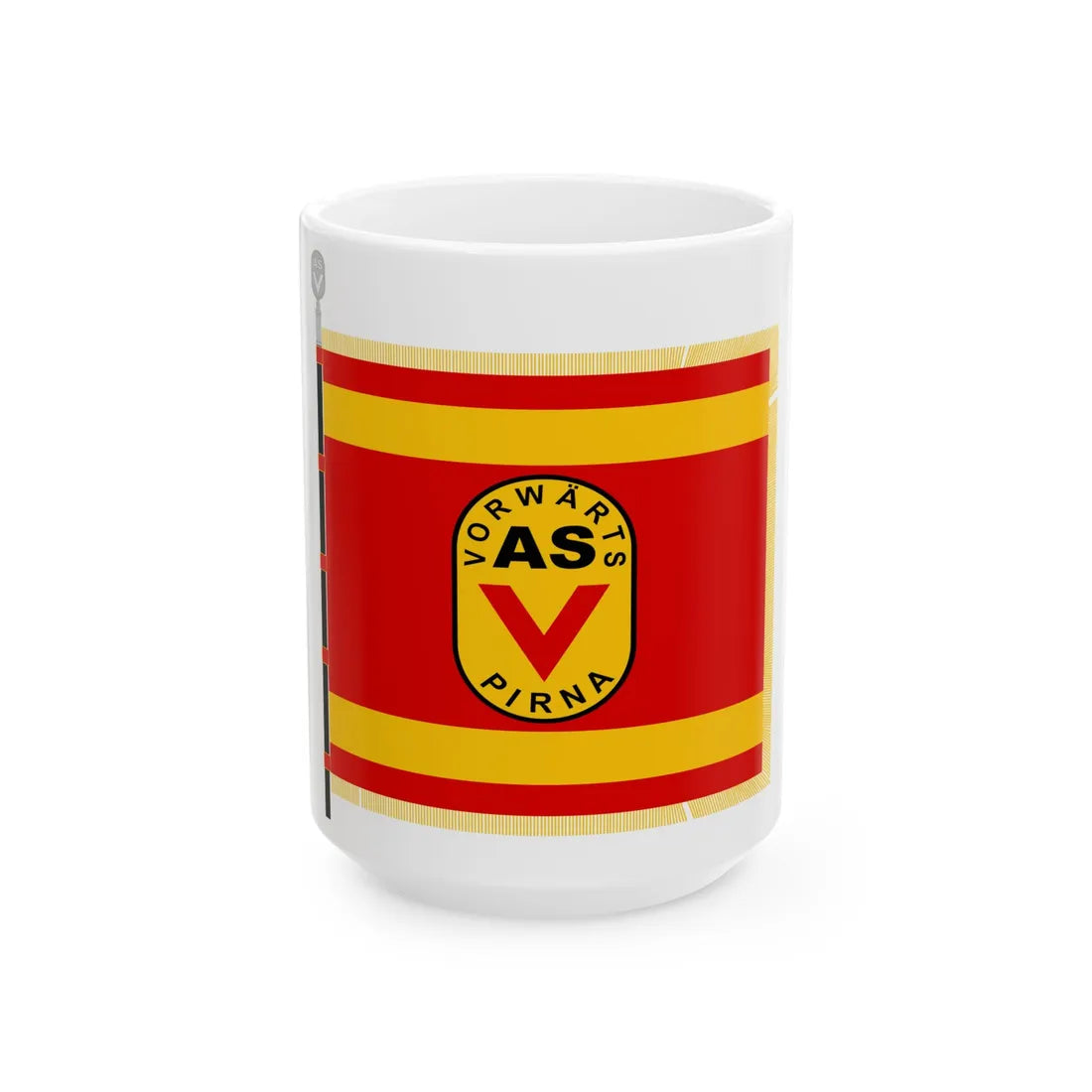 ASV ASG Pirna Fahne (Germany) White Coffee Mug 15oz - Go Mug Yourself