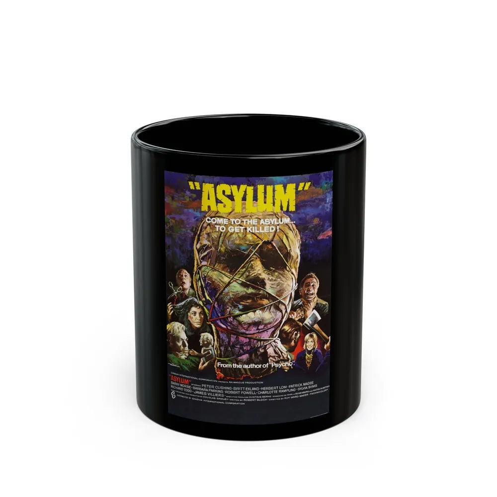 ASYLUM 1972 Movie Poster - Black Coffee Mug-11oz-Go Mug Yourself