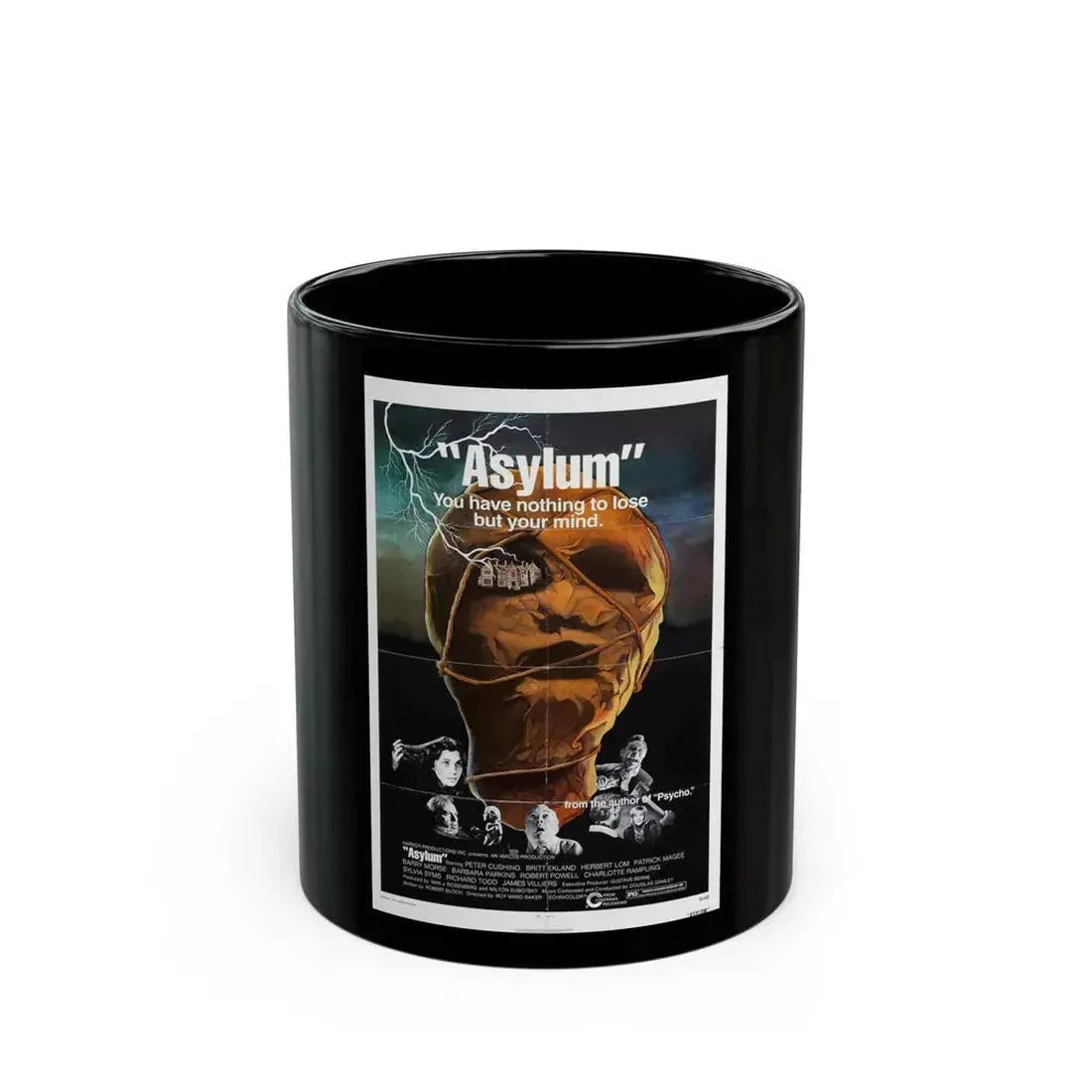 ASYLUM (2) 1972 Movie Poster - Black Coffee Mug 11oz - Go Mug Yourself