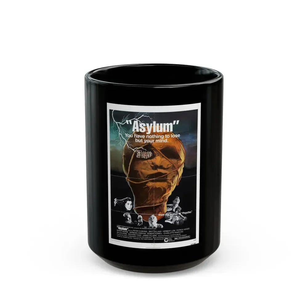 ASYLUM (2) 1972 Movie Poster - Black Coffee Mug 15oz - Go Mug Yourself