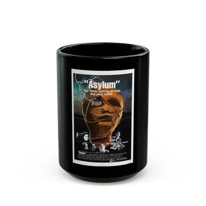ASYLUM (2) 1972 Movie Poster - Black Coffee Mug 15oz - Go Mug Yourself